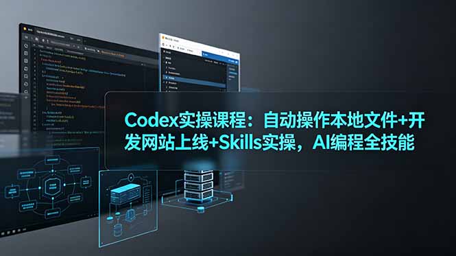 Codex实操课程：自动操作本地文件+开发网站上线+Skills实操，AI编程全技能-巅峰研习社