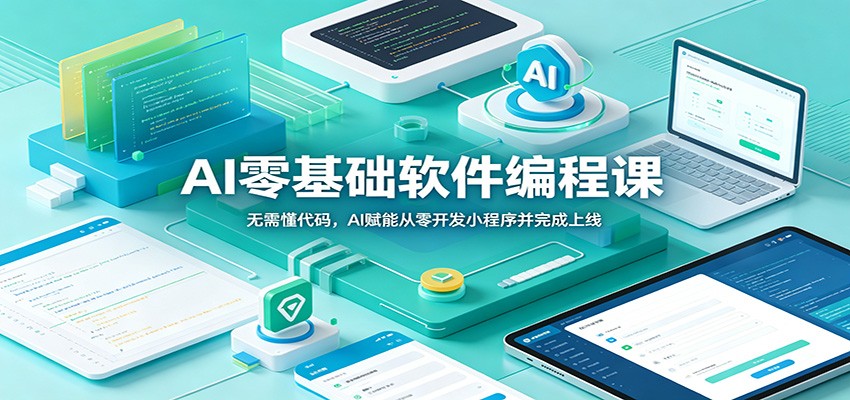 AI零基础软件编程课:无需懂代码,AI赋能从零开发小程序并完成上线-巅峰研习社