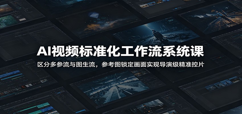 AI视频标准化工作流系统课：区分多参流与图生流，参考图锁定画面实现导演级精准控片-巅峰研习社