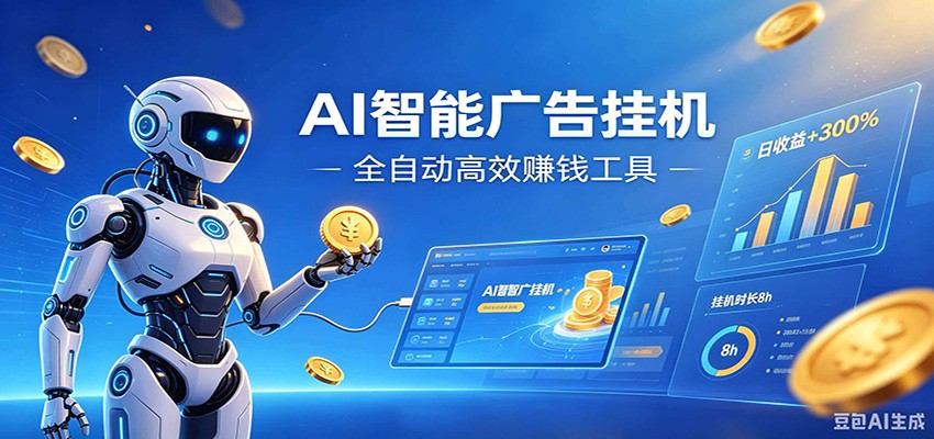 AI智能广告挂机,小白轻松上手,在家自动赚收益-巅峰研习社
