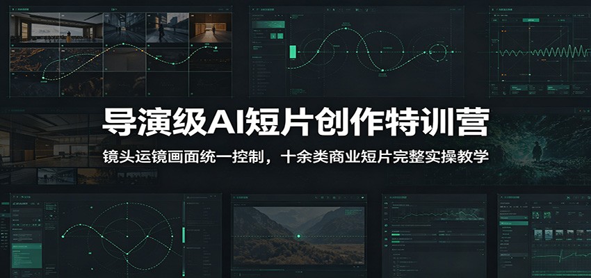 导演级AI短片创作特训营：镜头运镜画面统一控制，十余类商业短片完整实操教学(更新)-巅峰研习社
