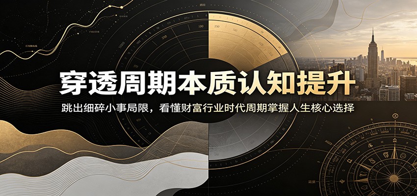 穿透周期本质认知提升：跳出细碎小事局限，看懂财富行业时代周期掌握人生核心选择-巅峰研习社