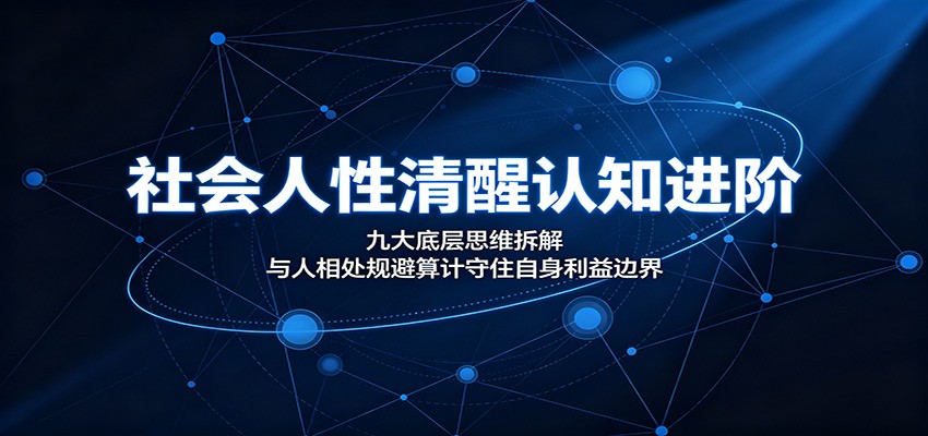社会人性清醒认知进阶：九大底层思维拆解，与人相处规避算计守住自身利益边界-巅峰研习社