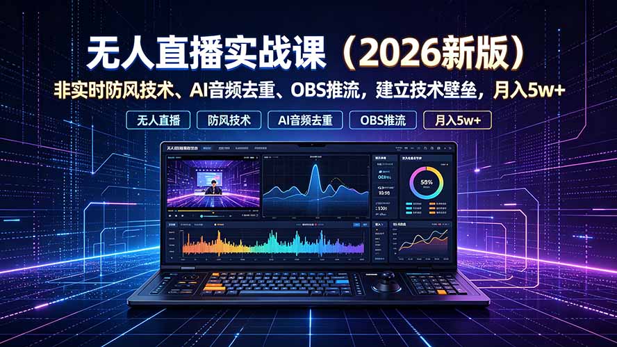无人直播实战课(更新7月-巅峰研习社