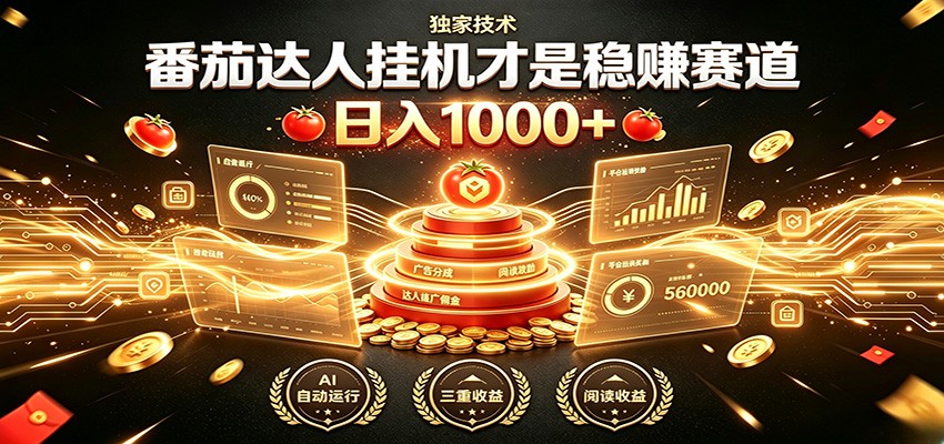 别再瞎找副业!番茄达人挂机才是稳赚赛道 日入1000+-巅峰研习社