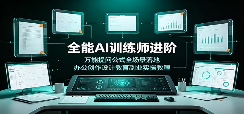 全能AI训练师进阶：万能提问公式全场景落地，办公创作设计教育副业实操教程-巅峰研习社