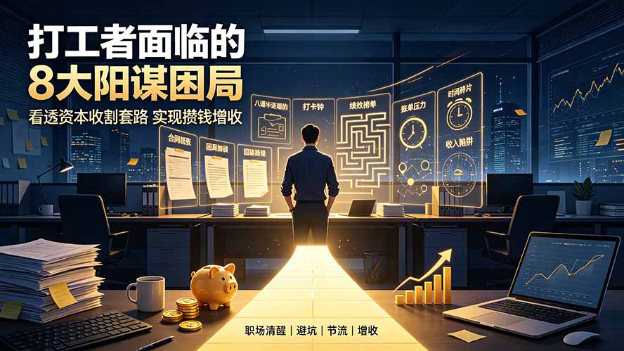 付费文章：打工者面临的8大阳谋困局，看透资本收割套路实现攒钱增收-巅峰研习社