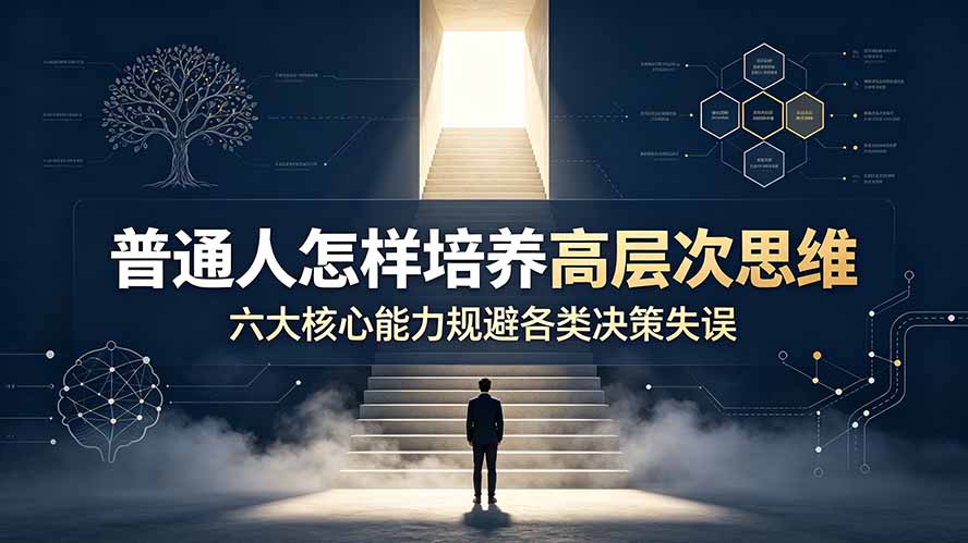 付费文章：普通人怎样培养高层次思维，六大核心能力规避各类决策失误-巅峰研习社