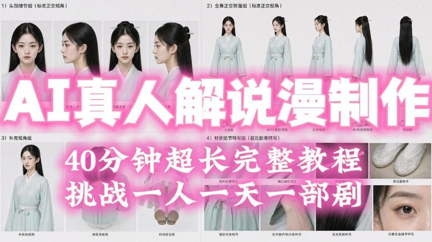 2026年AI真人解说漫剧自动批量化制作教程，40分钟超长完整，自动批量化制作，挑战一人一天一部剧！-巅峰研习社