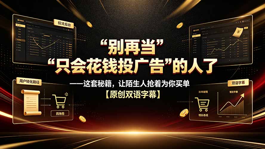 别再当“只会花钱投广告”的人了——这套秘籍,让陌生人抢着为你买单【原创双语字幕】-巅峰研习社
