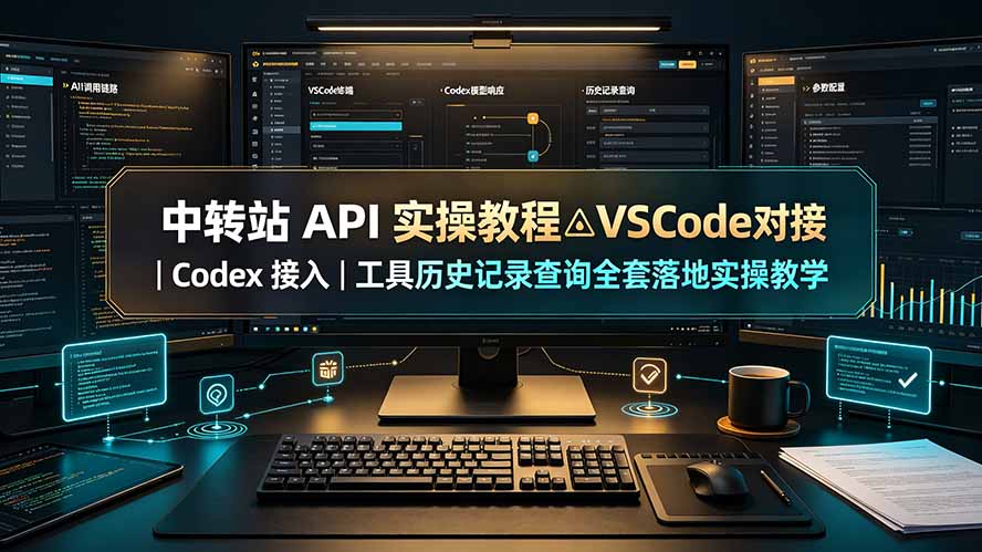 中转站 API 实操教程△VSCode 对接|Codex 接入|工具历史记录查询全套落地实操教学-巅峰研习社