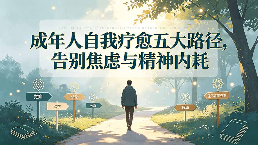 付费文章：成年人自我疗愈五大路径，告别焦虑与精神内耗-巅峰研习社