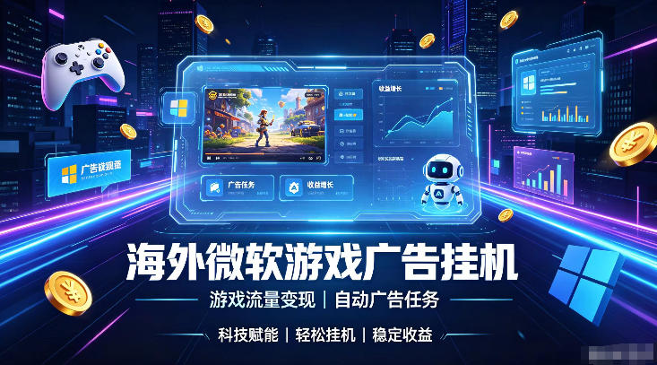 海外游戏广告自动挂G，轻资产海外副业风口，单设备稳定产出500+【揭秘】-巅峰研习社