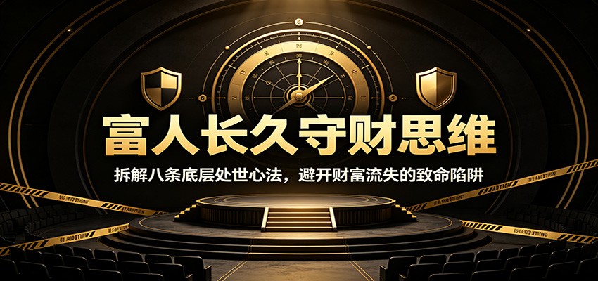 富人长久守财思维:拆解八条底层处世心法,避开财富流失的致命陷阱-巅峰研习社