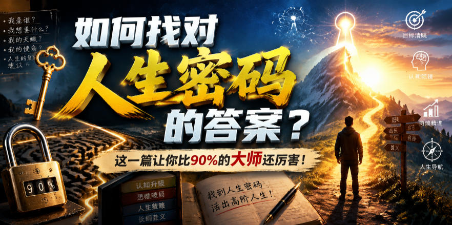 付费文章：如何找对人生密码的答案？这一篇让你比90%的大师还厉害！-巅峰研习社