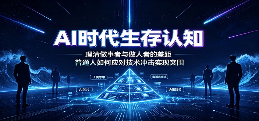 AI时代生存认知:理清做事者与做人者的差距,普通人如何应对技术冲击实现突围-巅峰研习社