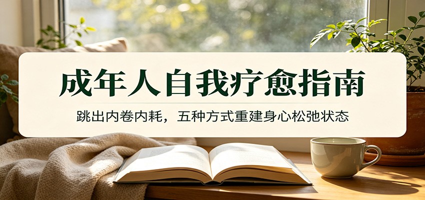 成年人自我疗愈指南：跳出内卷内耗，五种方式重建身心松弛状态-巅峰研习社