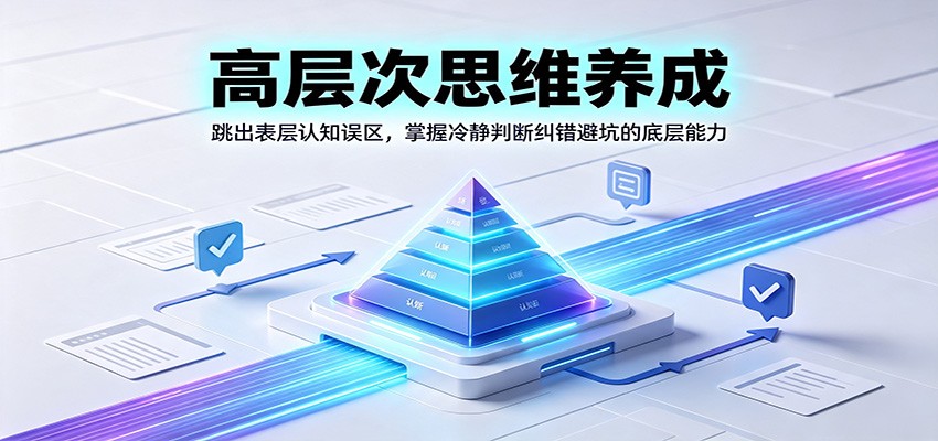 高层次思维养成:跳出表层认知误区,掌握冷静判断纠错避坑的底层能力-巅峰研习社