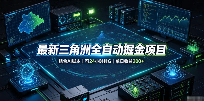最新三角洲全自动掘金项目,结合AI脚本,可24小时挂G,单日收益200+【揭秘】-巅峰研习社