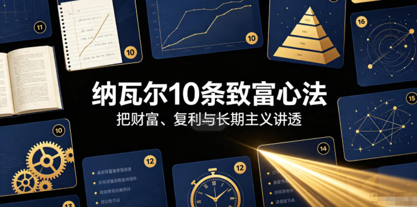 付费文章：纳瓦尔10条致富心法-巅峰研习社