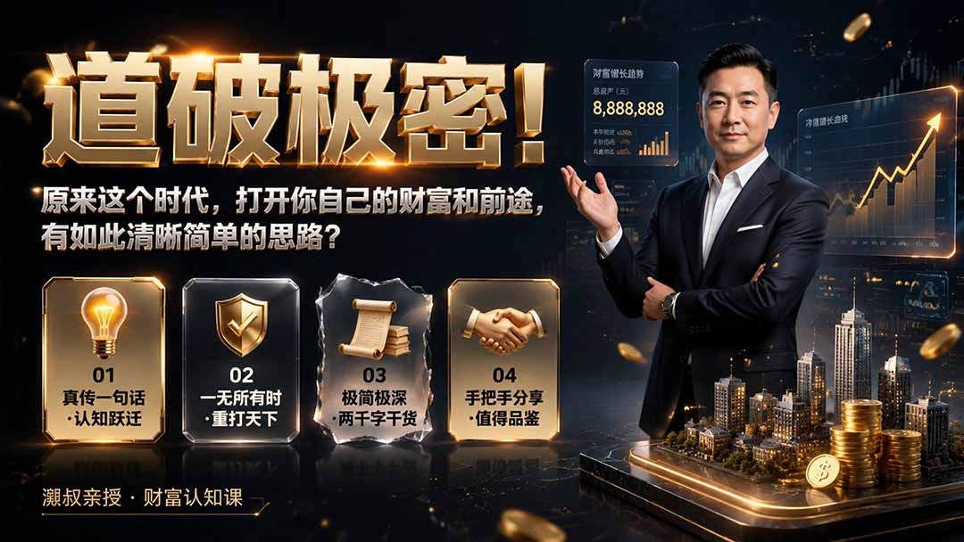 付费文章：道破极密！原来这个时代，打开你自己的财富和前途，有如此清晰简单的思路？-巅峰研习社