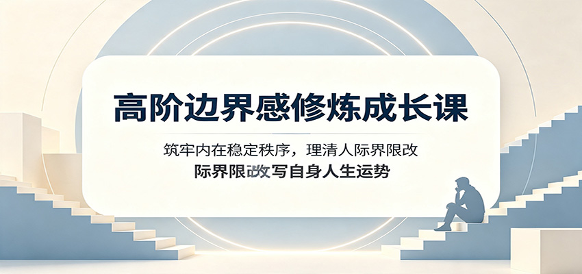 高阶边界感修炼成长课：筑牢内在稳定秩序，理清人际界限改写自身人生运势-巅峰研习社