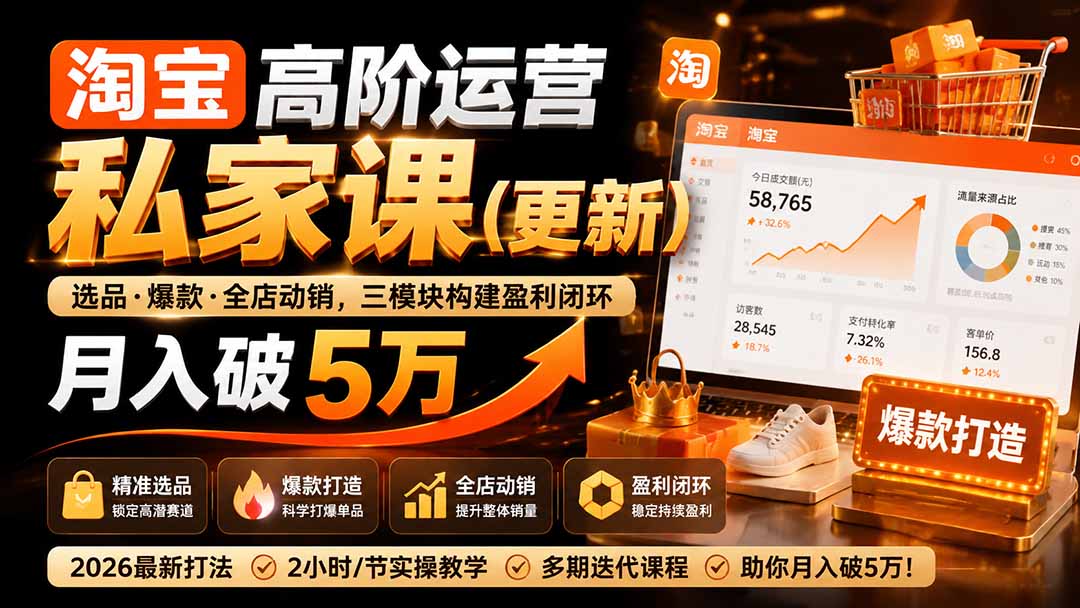 淘宝高阶运营私家课(更新26年-巅峰研习社