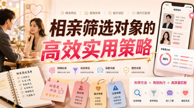 付费文章:相亲筛选对象的高效实用策略-巅峰研习社