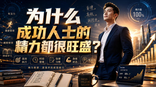 付费文章:为什么成功人士的精力都很旺盛?-巅峰研习社