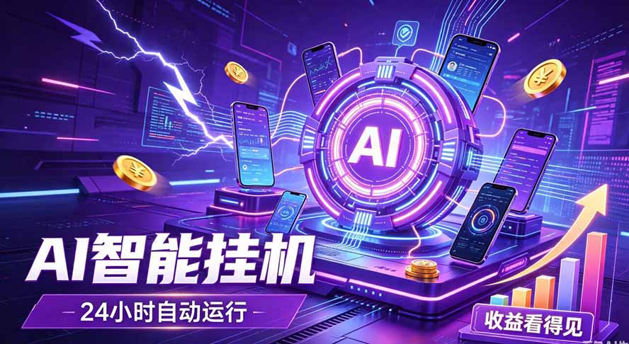 AI智能广告挂机,躺赚新模式 设备托管运行,解放双手持续变现-巅峰研习社