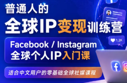 建立海外社媒底层逻辑，打造能变现的个人IP-巅峰研习社