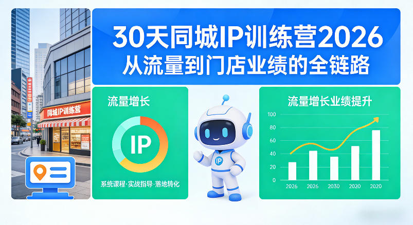 30天同城IP训练营2026年,从流量到门店业绩的全链路(0808更新)-巅峰研习社