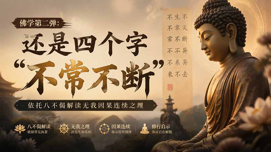 付费文章：佛学第二弹：还是四个字“不常不断”依托八不偈解读无我因果连续之理-巅峰研习社