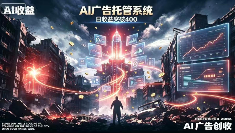 AI智能广告,全自动化运行,单日可达400+,小白新手0基础上手【揭秘】-巅峰研习社