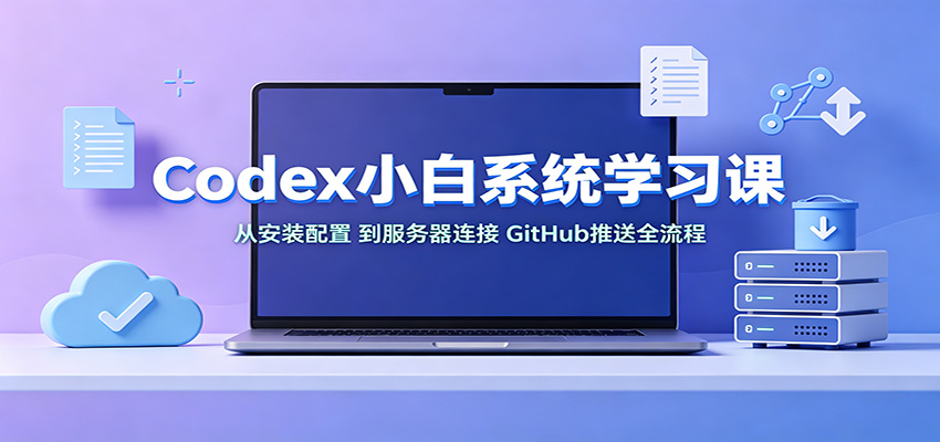 Codex小白系统学习课：小从安装配置，到服务器连接、GitHub推送全流程-巅峰研习社