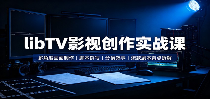 libTV影视创作实战课：多角度画面制作，脚本撰写，分镜叙事，爆款剧本爽点拆解-巅峰研习社