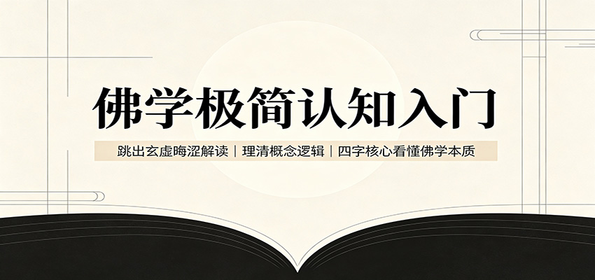 佛学极简认知入门：跳出玄虚晦涩解读，理清概念逻辑，四字核心看懂佛学本质-巅峰研习社