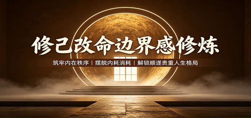 修己改命边界感修炼:筑牢内在秩序,摆脱内耗消耗,解锁顺遂贵重人生格局-巅峰研习社