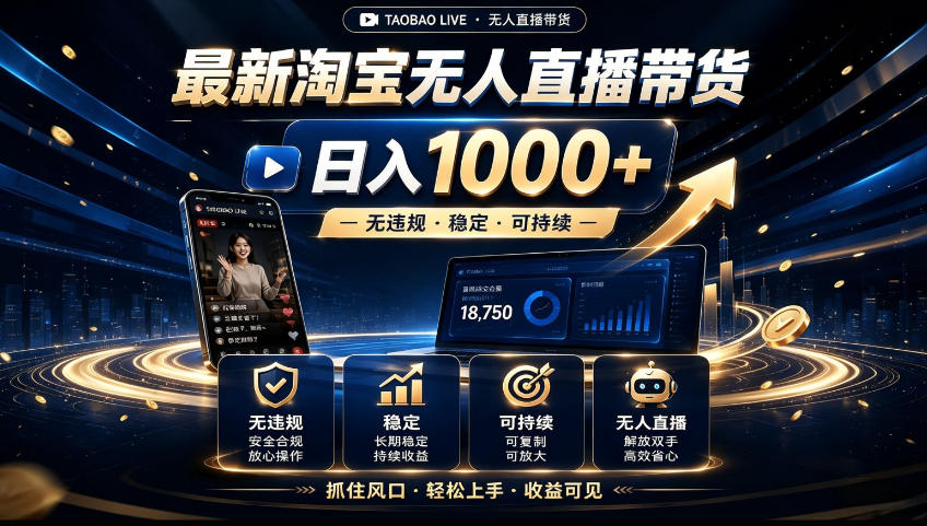 2026淘宝无人直播15.0，独家新技术，不用露脸、不用熬夜，自动直播自动出单，25小时卖17W【揭秘】-巅峰研习社