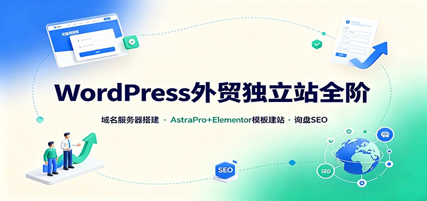 WordPress外贸独立站全阶：域名服务器搭建，AstraPro+Elementor模板建站与询盘询盘SEO-巅峰研习社