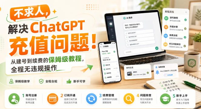 不求人,解决ChatGPT充值问题!从建号到续费的保姆级教程,全程无违规操作-巅峰研习社