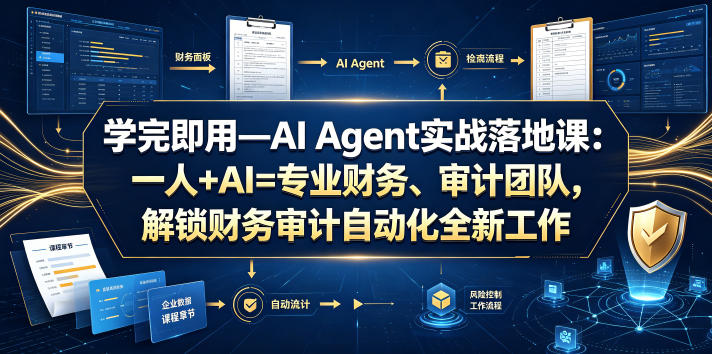 学完即用—AI Agent实战落地课:一人+AI=专业财务、审计团队,解锁财务审计自动化全新工作模式(更新0818)-巅峰研习社