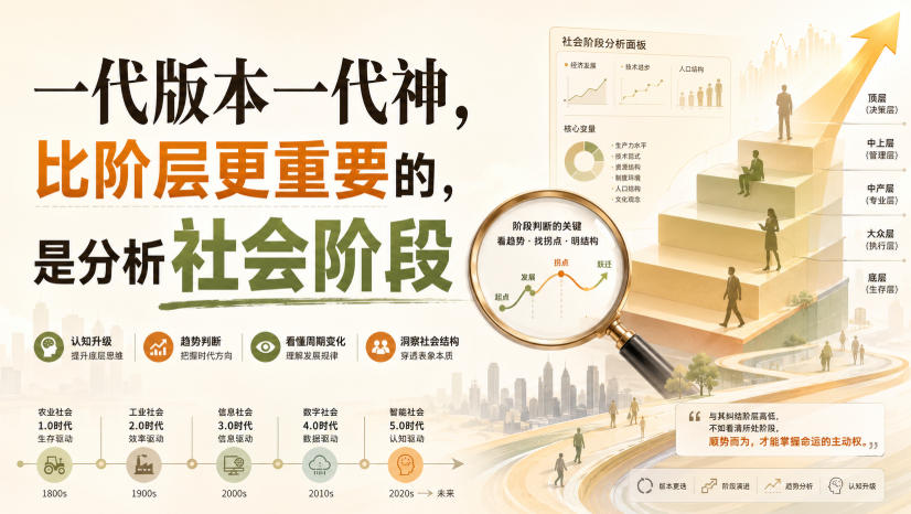 付费文章:一代版本一代神,比阶层更重要的,是分析社会阶段-巅峰研习社