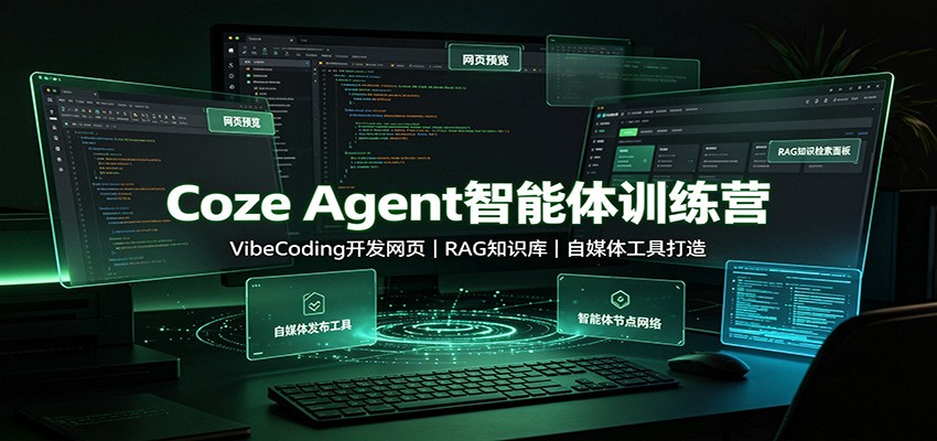 Coze Agent智能体训练营：VibeCoding开发网页，RAG知识库，自媒体工具打造-巅峰研习社