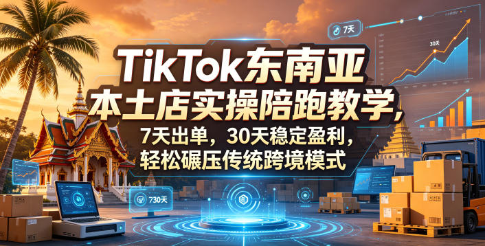 TikTok东南亚本土店实操陪跑教学,7天出单,30天稳定盈利,轻松碾压传统跨境模式(更新0819)-巅峰研习社