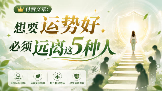 付费文章：想要运势好，必须远离这5种人-巅峰研习社