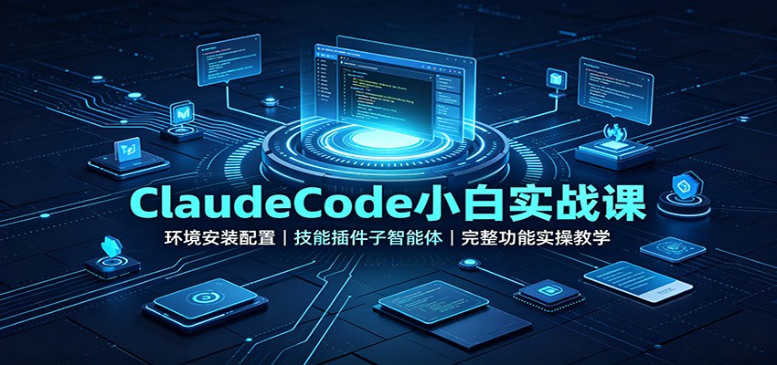 ClaudeCode小白实战课：环境安装配置，技能插件子智能体，完整功能实操教学-巅峰研习社