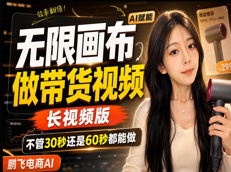 【保姆级教程】无限画布搭建长带货视频，拼接不翻车全程一致，小白跟着步骤也能上手-巅峰研习社