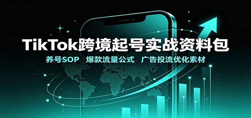 TikTok跨境起号实战资料包：养号SOP，爆款流量公式，广告投流优化素材-巅峰研习社