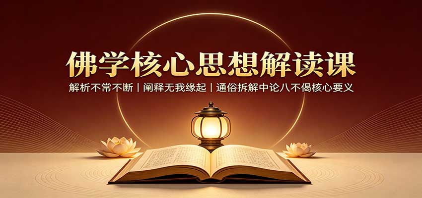 佛学核心思想解读课：解析不常不断，阐释无我缘起，通俗拆解中论八不偈核心要义-巅峰研习社
